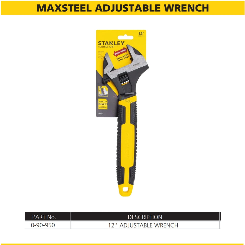 Stanley MaxSteel Adjustable Wrench