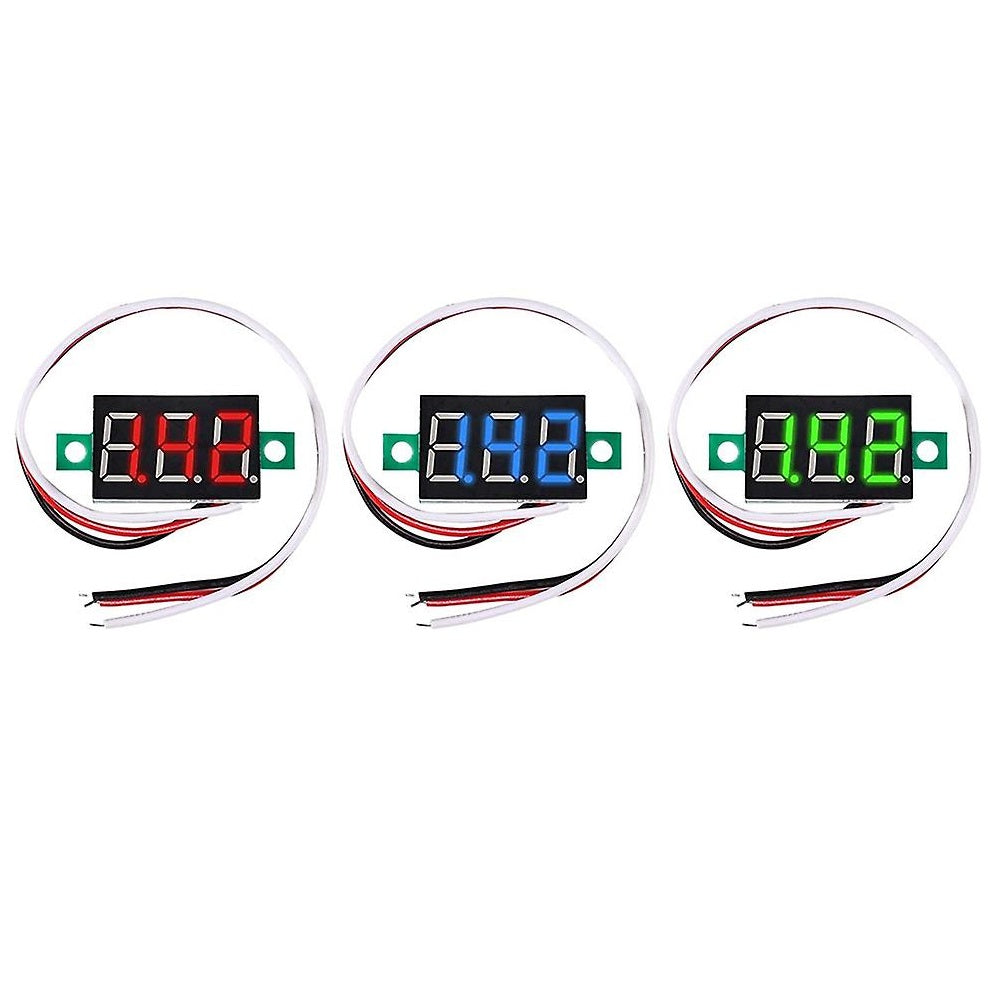 0.36in 30v 3-Wire 3-Digit DC Voltmeter Gauge Tester Module