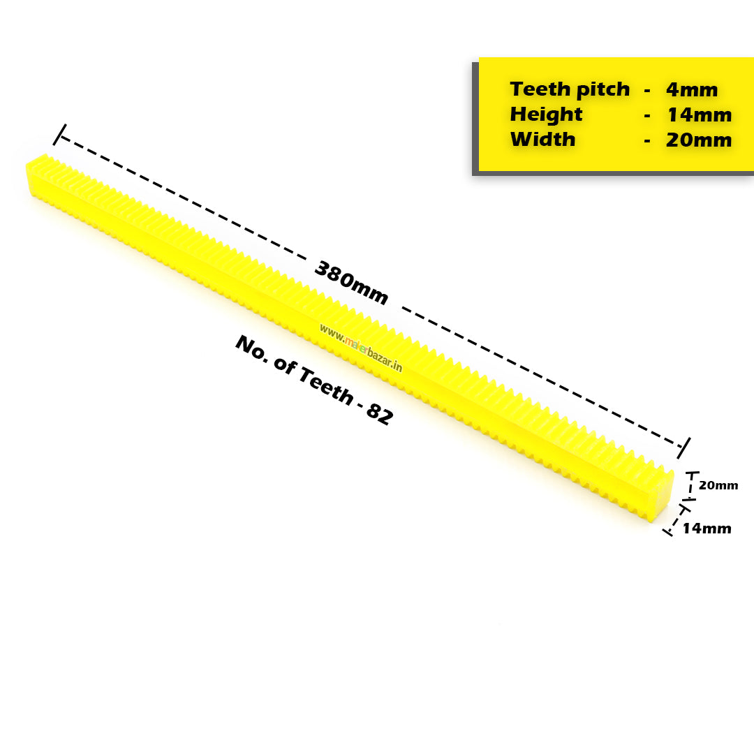 Dual-Sided Plastic Linear Rack Gear Strip