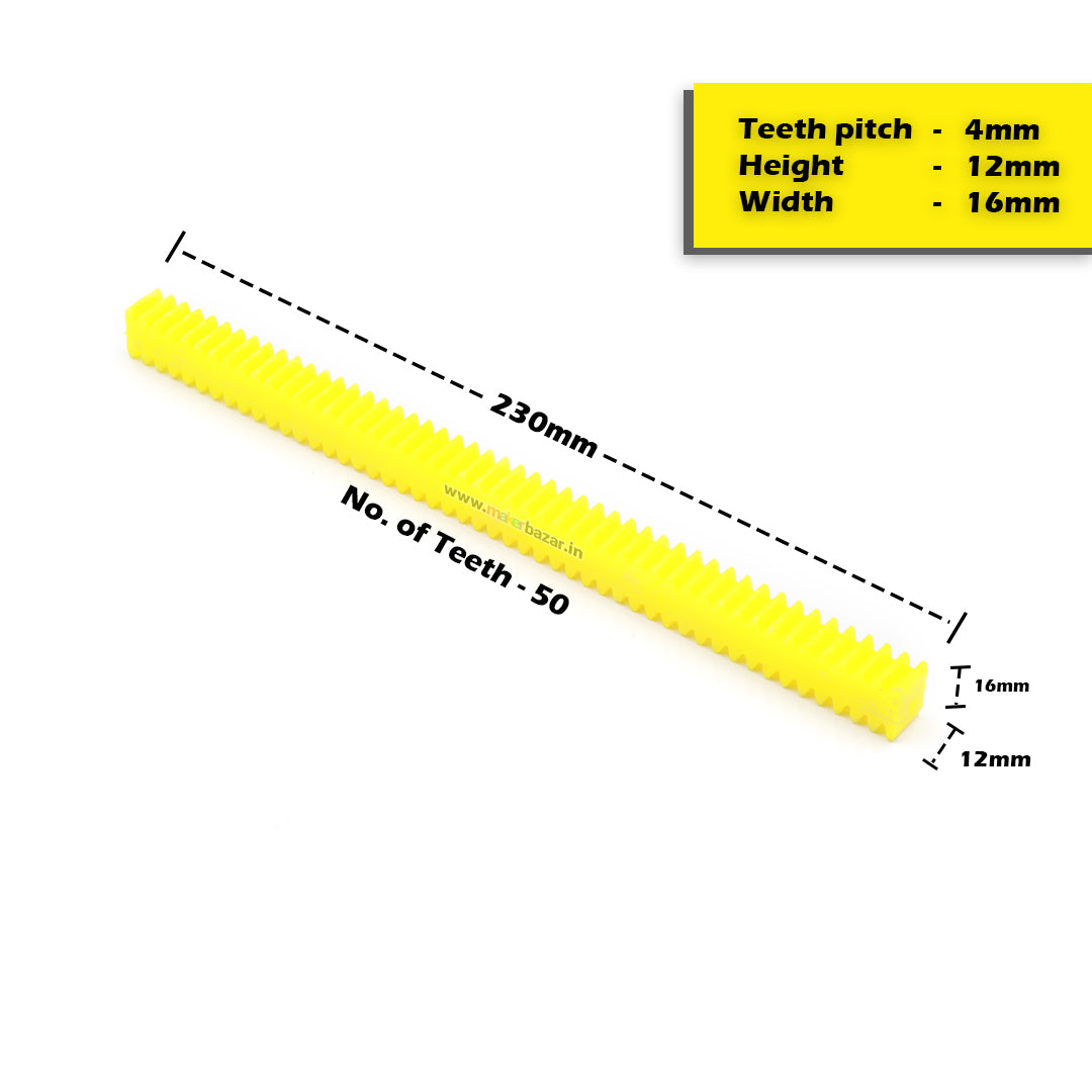 Dual-Sided Plastic Linear Rack Gear Strip