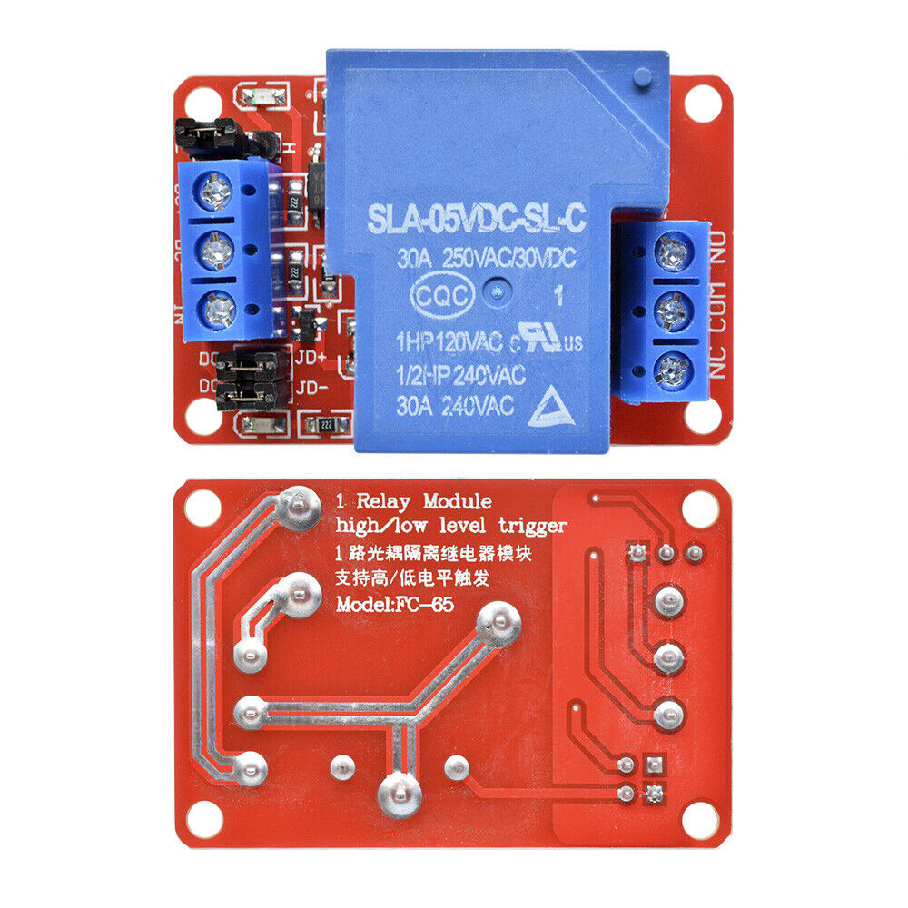 30A 1-Channel Relay With Optocoupler Isolation