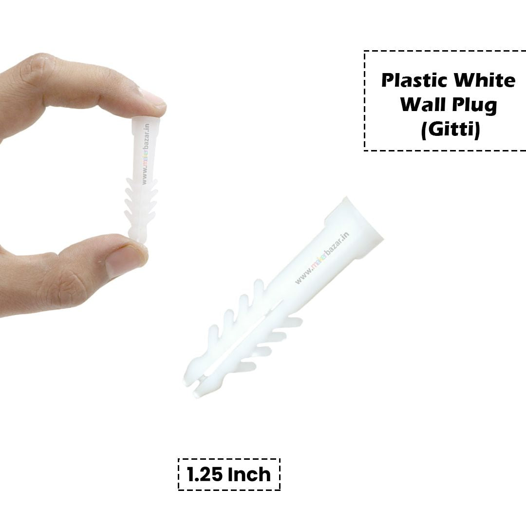 Plastic White Wall Plug (Gitti)