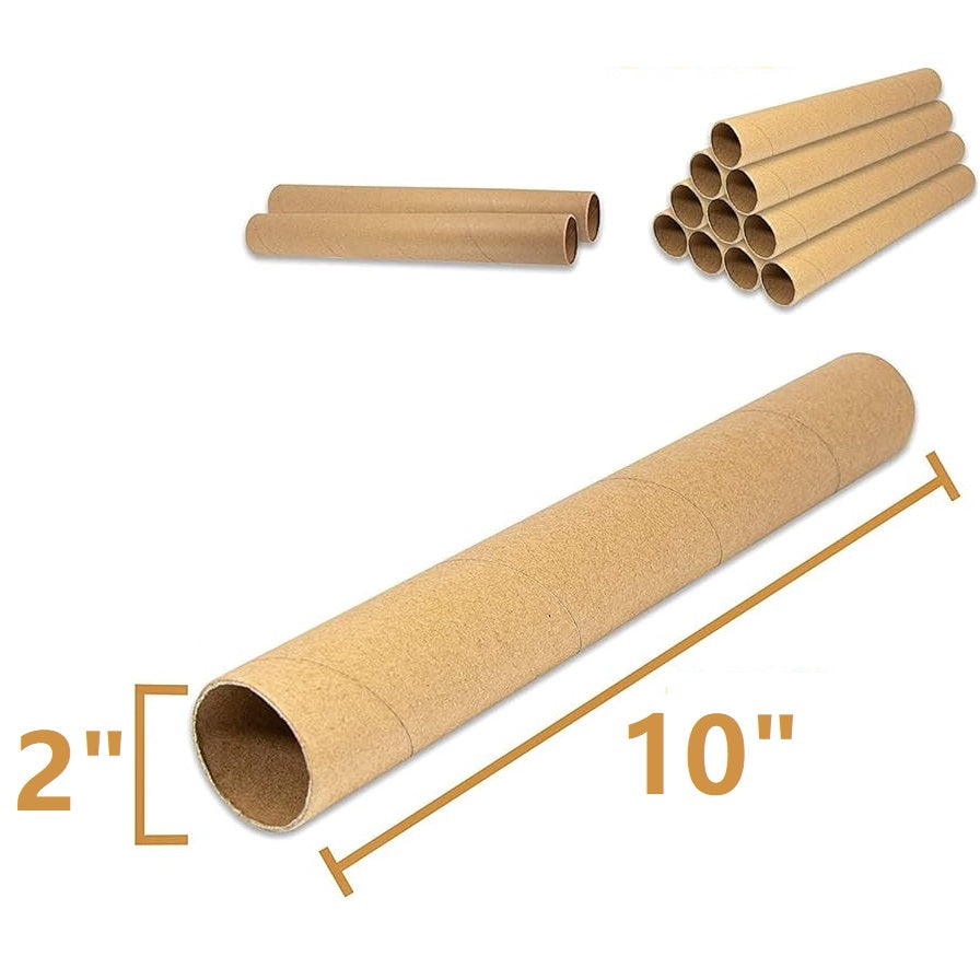 Cardboard Round Tubes for Crafts, DIY Paper Roll