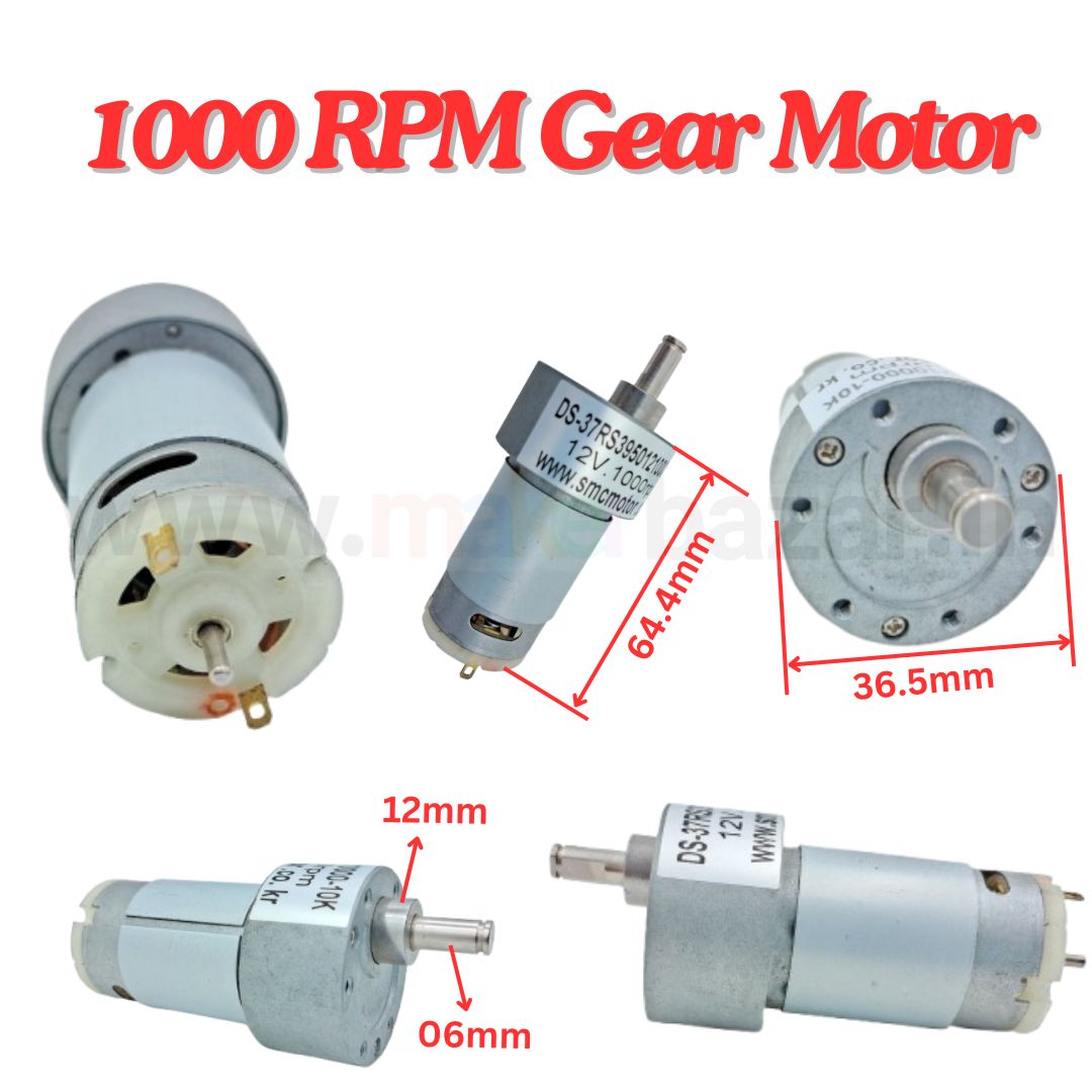 37-395 37mm Side Shaft 12VDC Motor