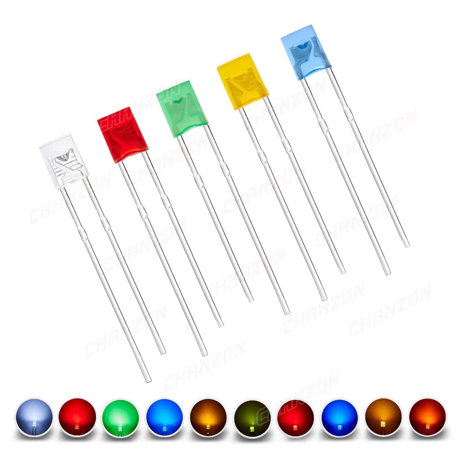 DIP LED 2x3x4mm Square Shape