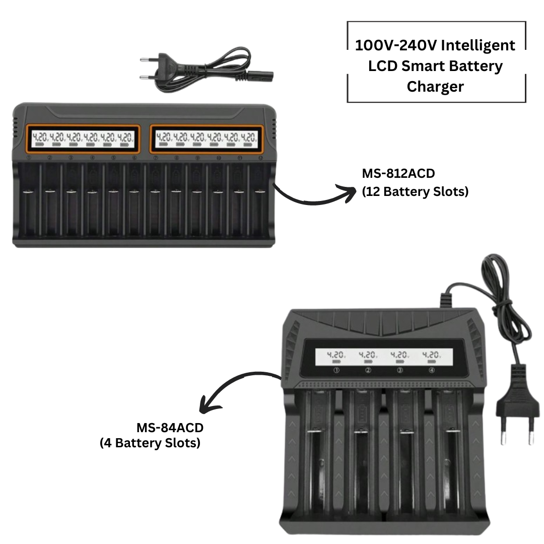 100V-240V Intelligent LCD Smart Battery Charger