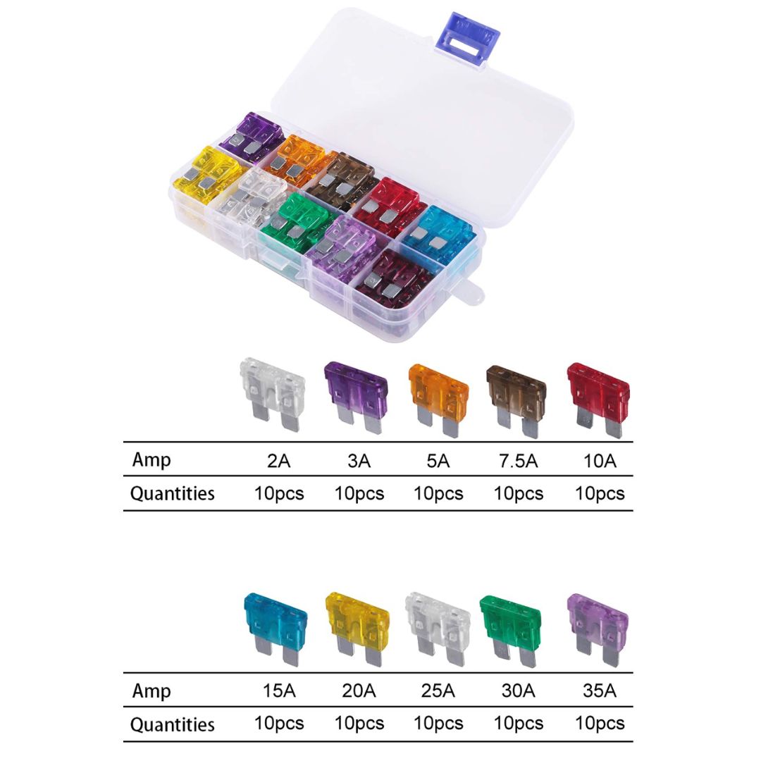 Standard Blade Fuse Set Kit for Automotive & Electronics