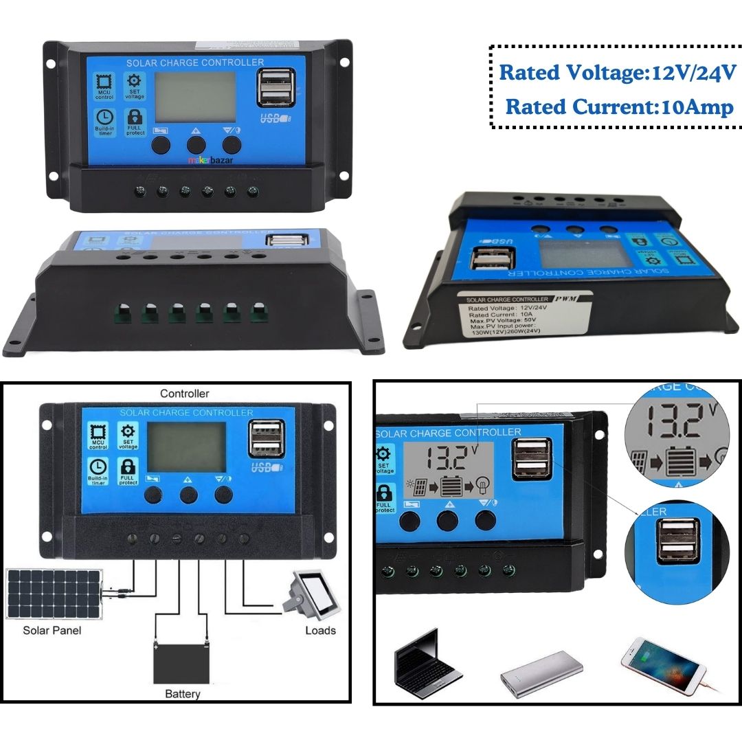 12V/24V PWM Solar Charge Controller