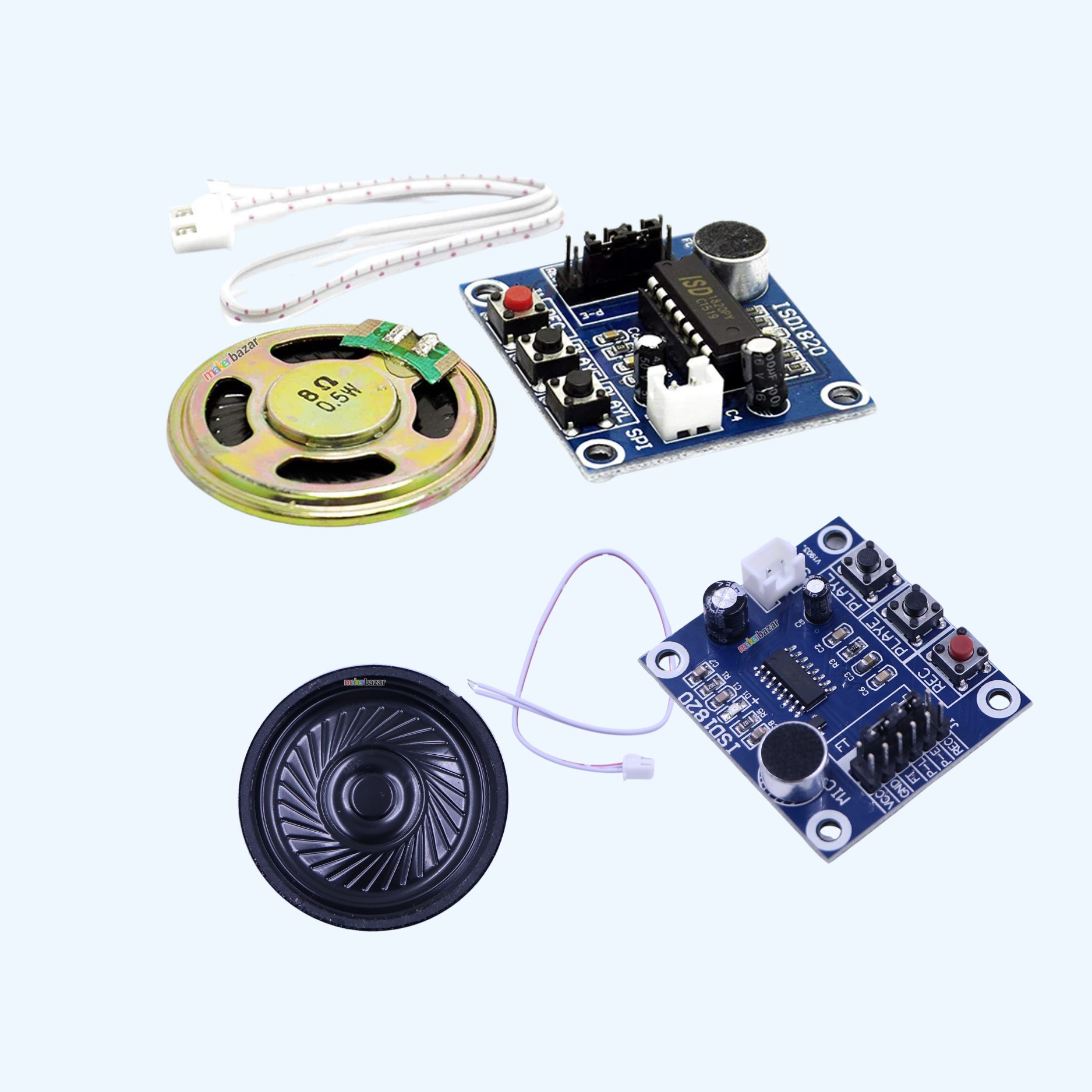 ISD1820 Voice Recorder & Sound Playback Module onboard Microphone & Sp