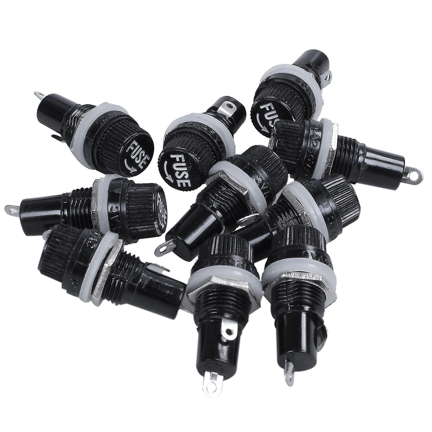 10A 250V Fuse Holder Socket for 5x20mm Glass Cartridge Fuses