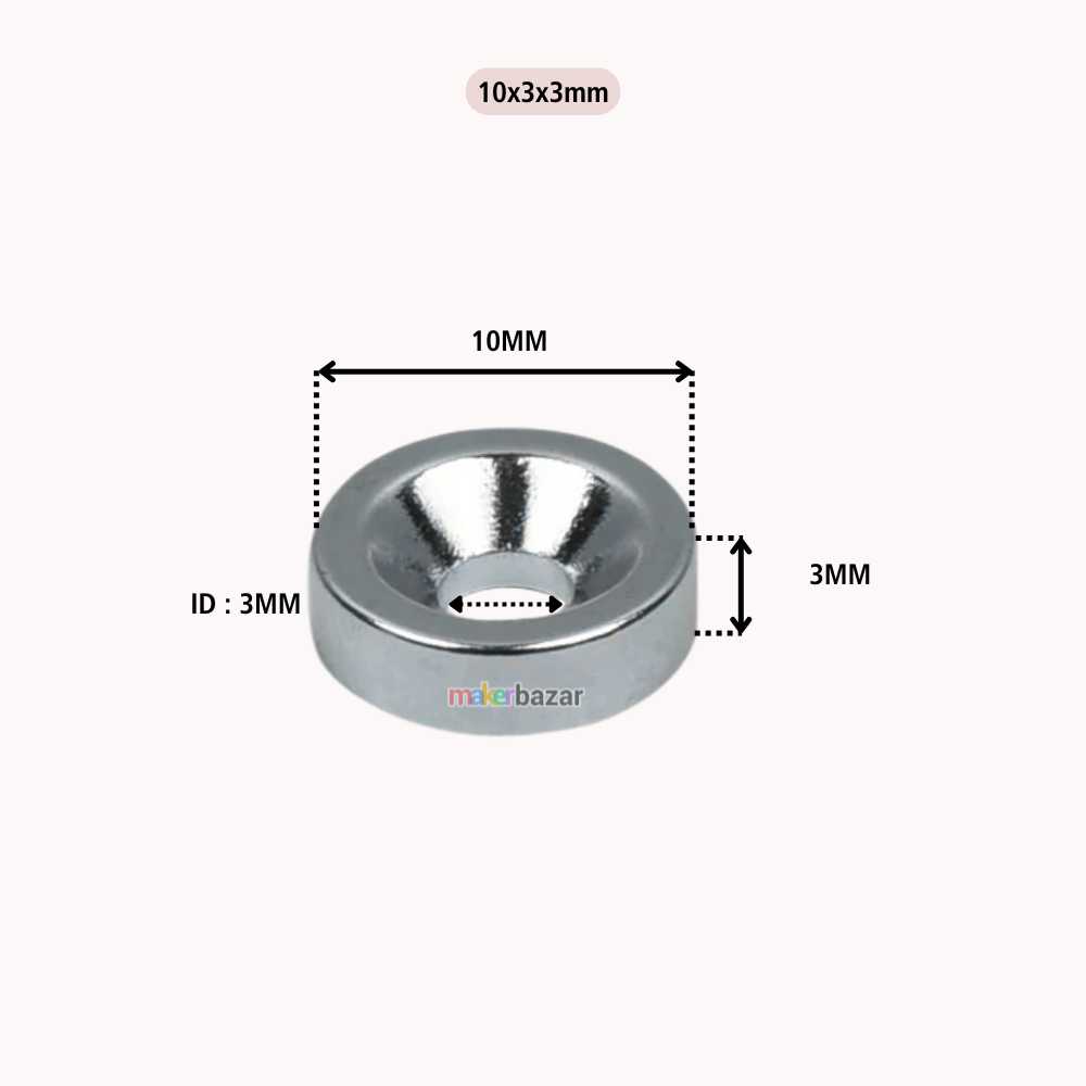 Neodymium Channel Countersunk Ring Magnet for Mounting