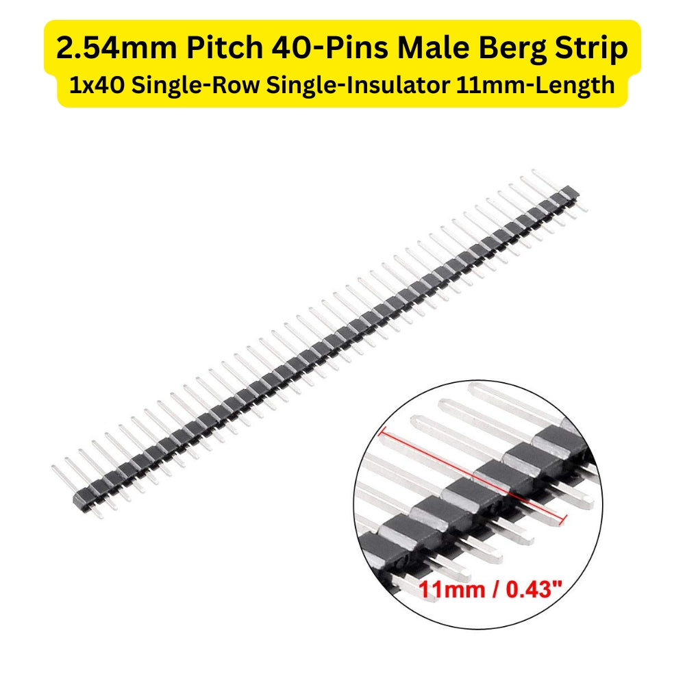 2.54mm 40-Pins Male Berg Strip Connector