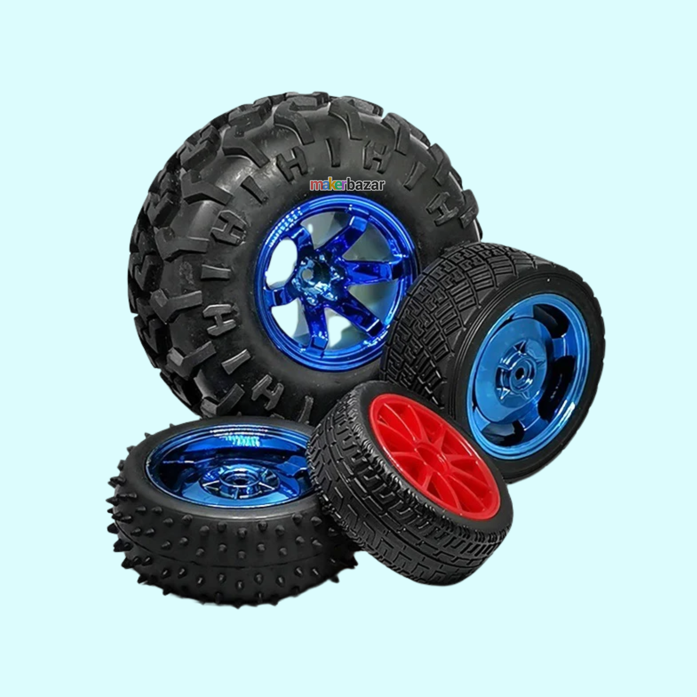 125mm 5-Rim Monster Off Road Wheel for Smart Car ATV (Hex Shaft)