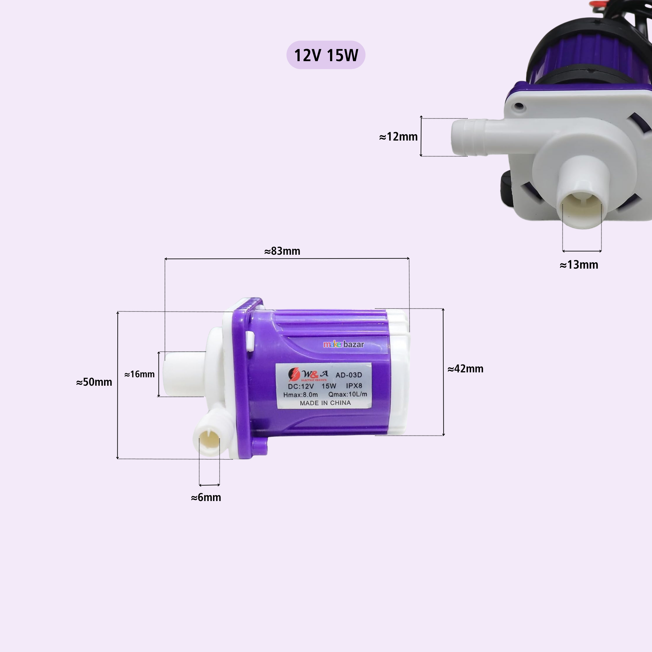 DC 12V Mini Solar Magnetic Water Pump