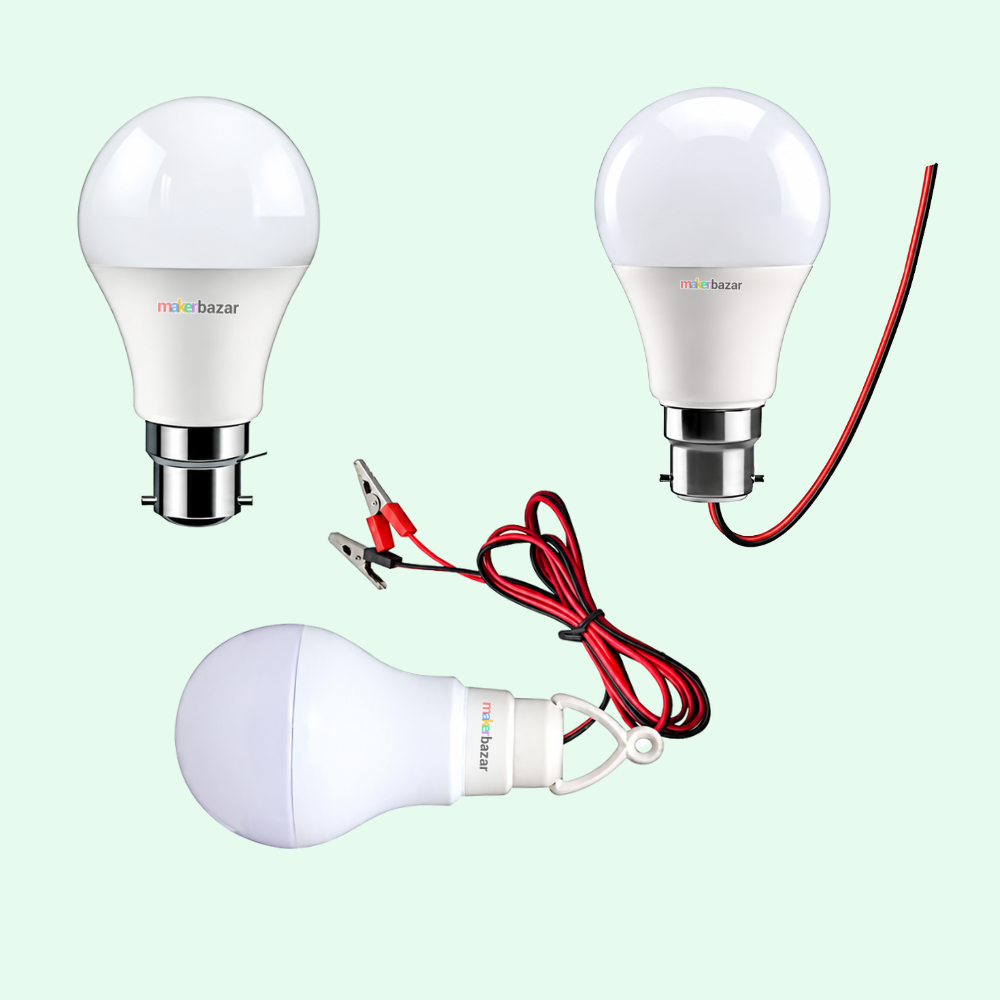 12VDC Solar LED Bulb Basic DIY Light
