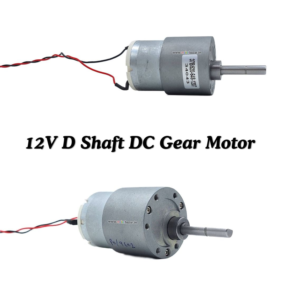 Buy High Torque 12V DC Gear Motor With D-Shaft