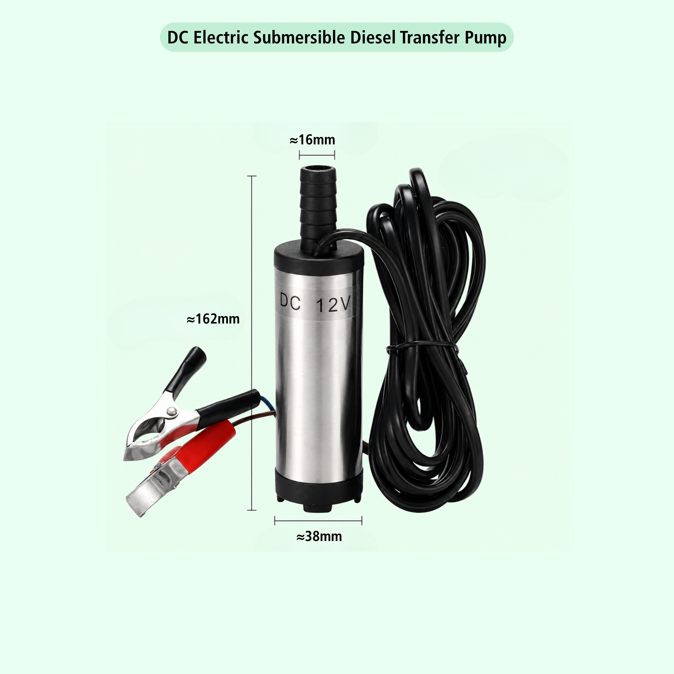 12/24VDC Submersible Diesel & Oil Transfer Pump 12L/min