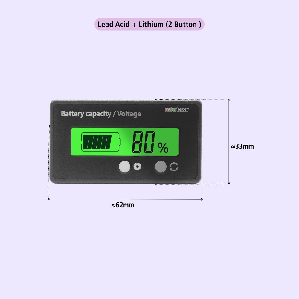 12V Lead Acid /Lithium Battery Capacity Indicator/ Voltage Tester /Voltmeter LCD Display
