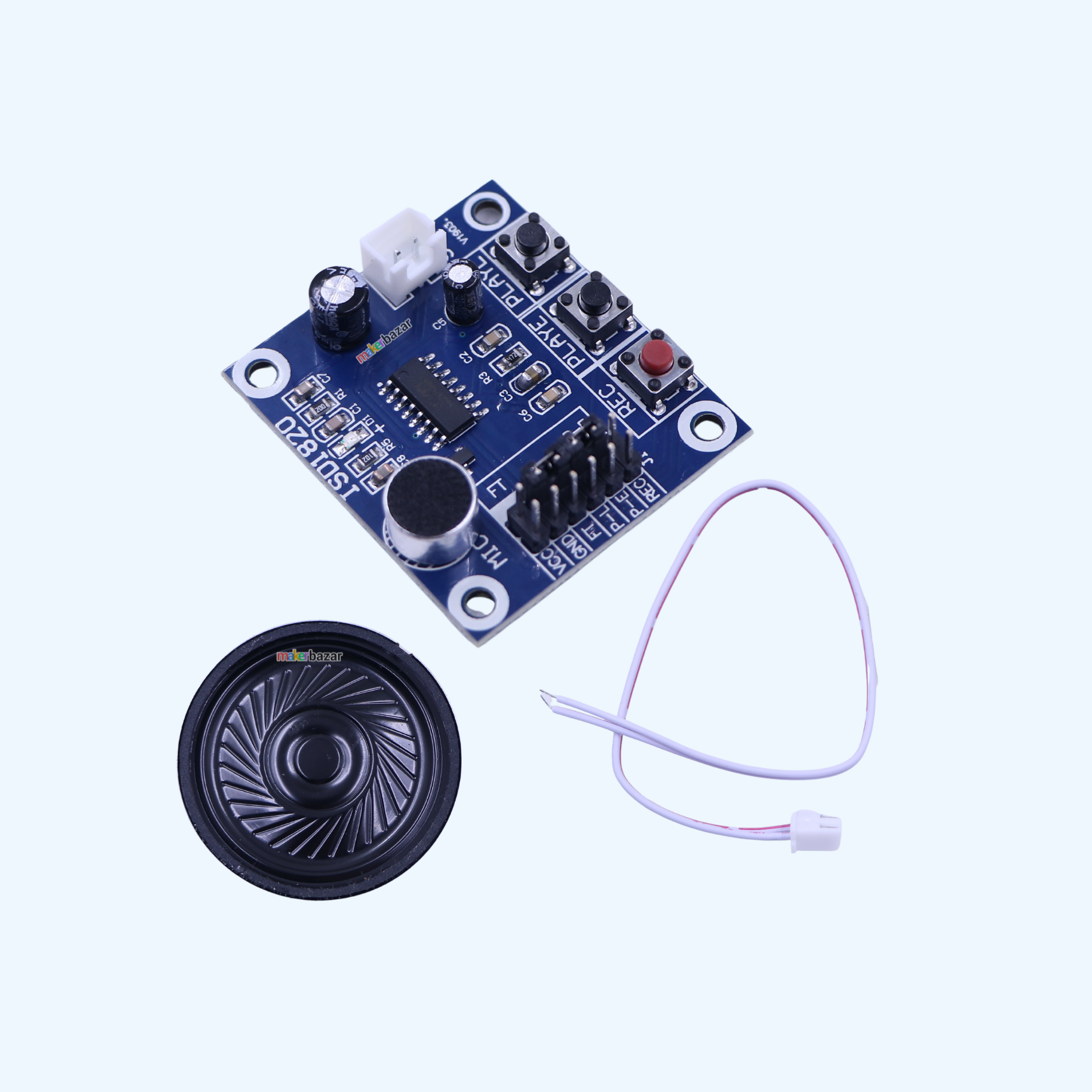ISD1820 Voice Recorder & Sound Playback Module onboard Microphone & Speaker