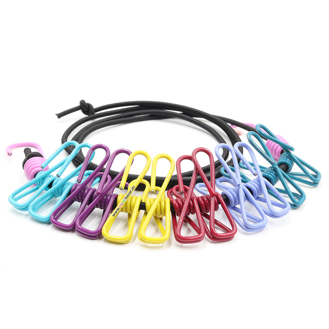 Multipurpose Stretchable Rope with Metal Clips