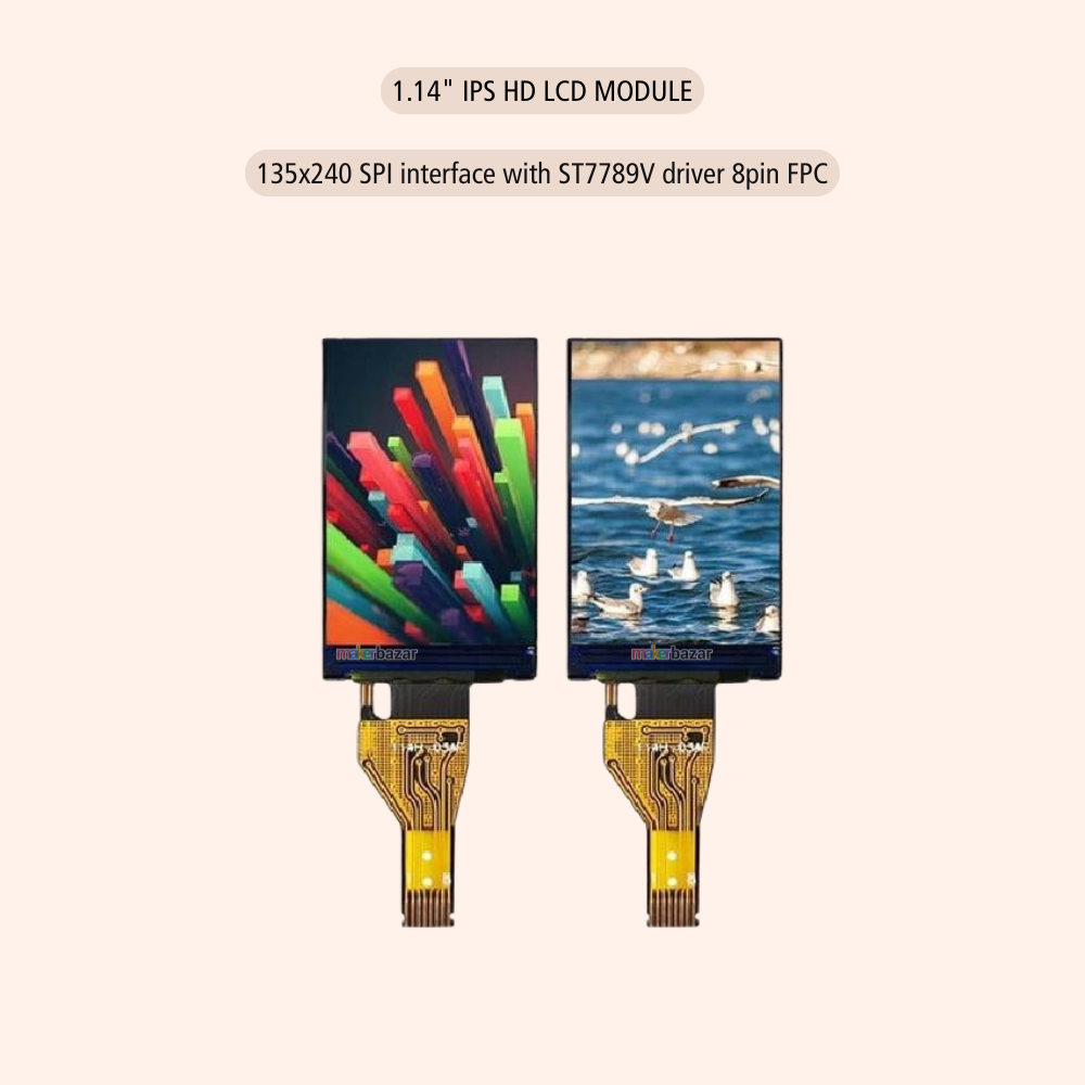 1.14 Inch IPS TFT LCD Display 135×240 SPI ST7789V3