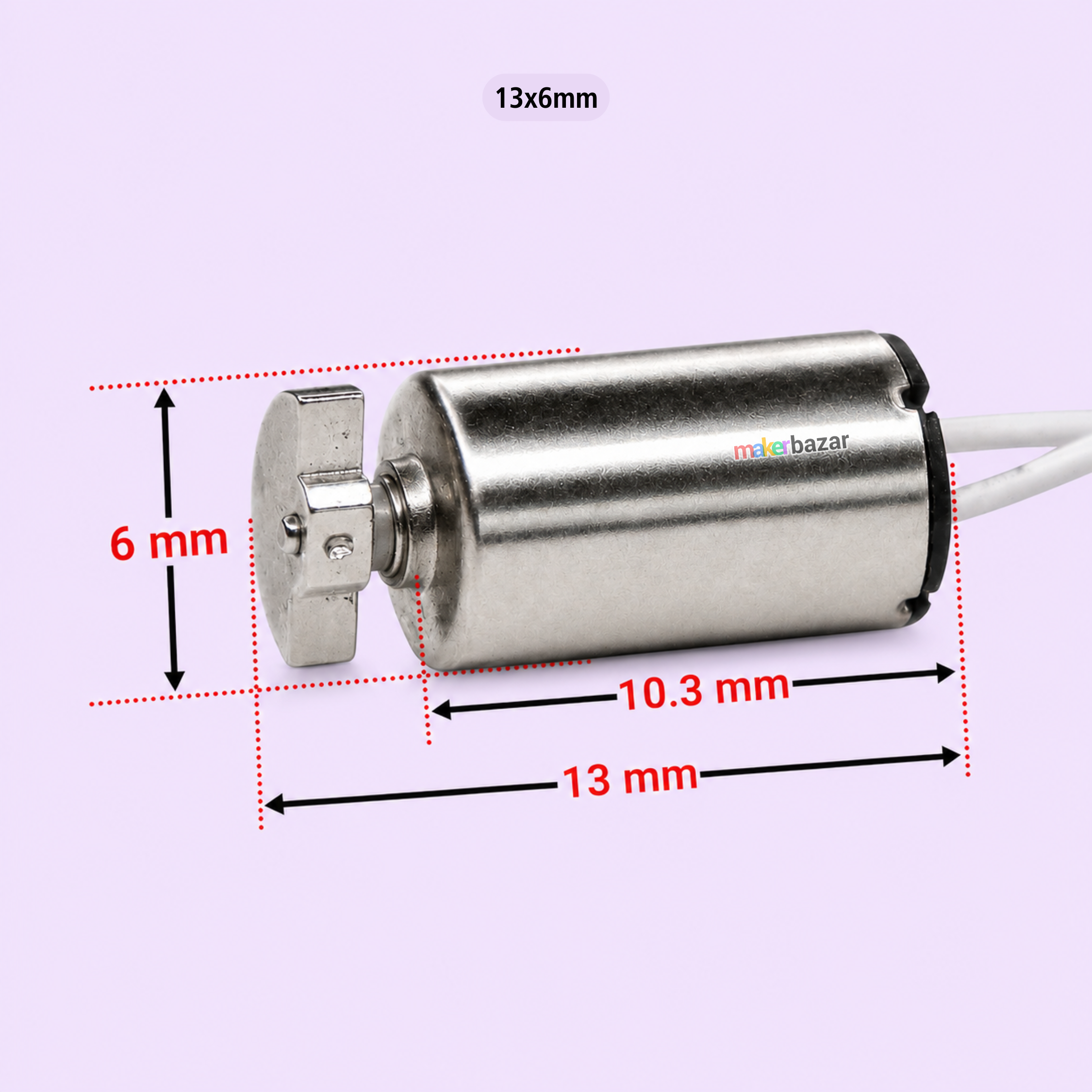 Mini Vibration Motor 3V Coreless High Speed With Wire