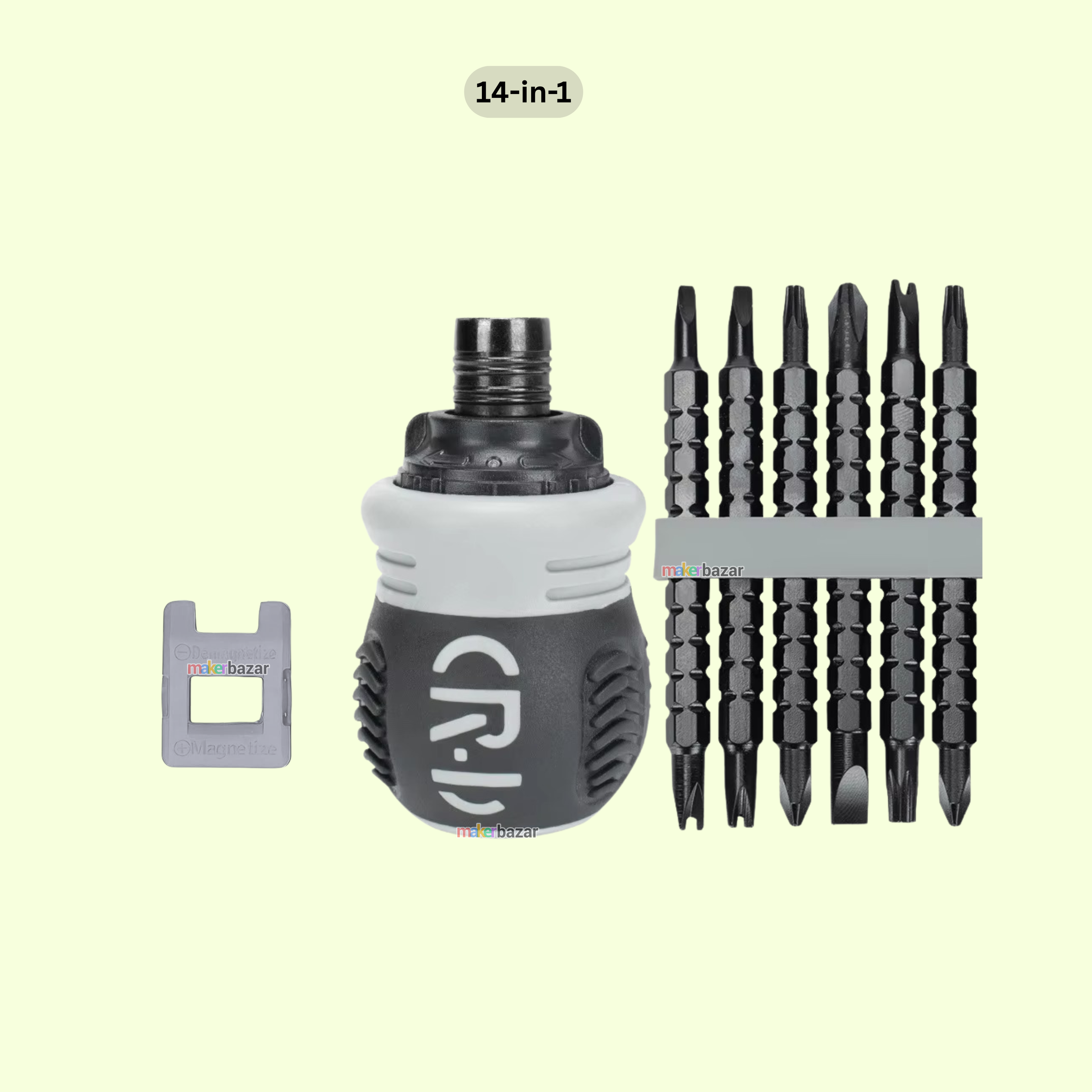 Ratcheting Double-Head Screwdriver with Storage Box