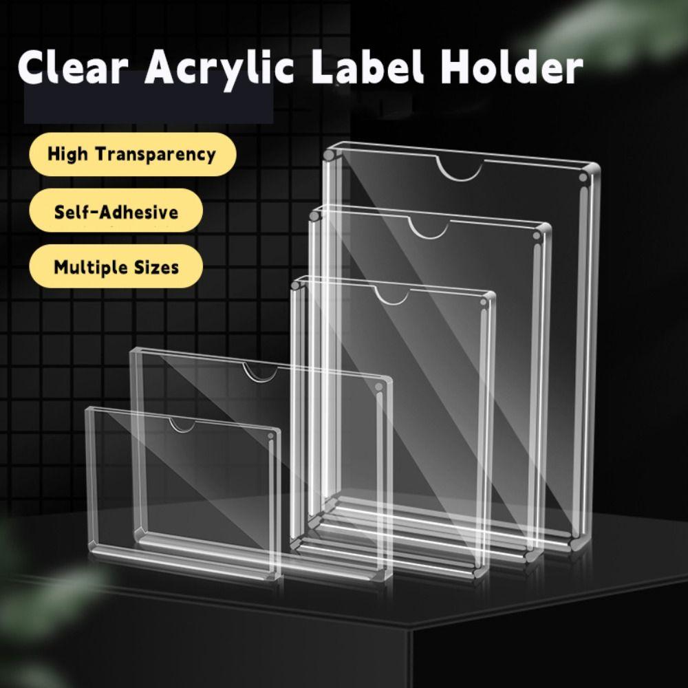 Self Adhesive Label Holder Clear Sign Display