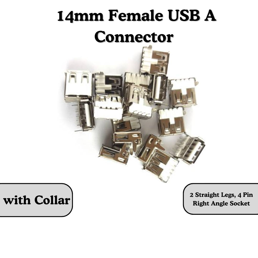 Female USB A Connector 4-Pin Socket (Mount-Type)