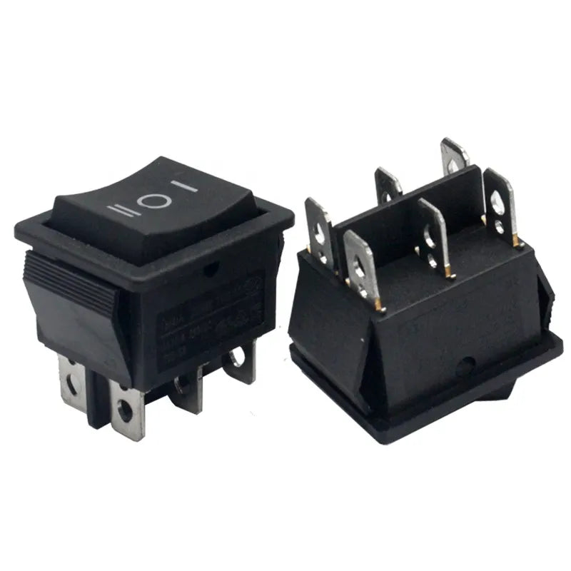 KCD4 16A 250V DPDT Momentary Rocker Switch 6 Leg (Spring Action)