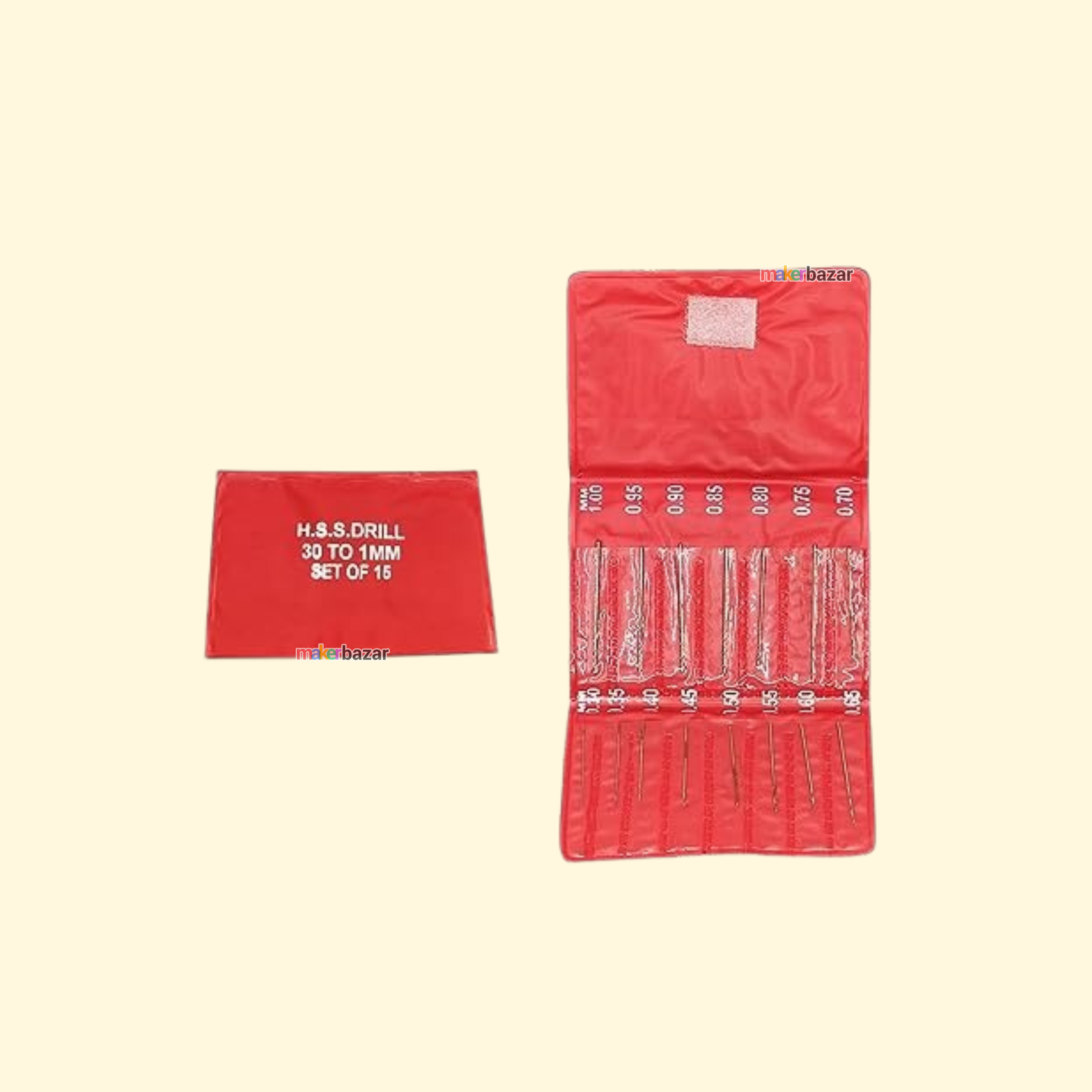 15Pcs Micro Mini Drill Bit Set 0.3mm–1.0mm Precision PCB & Craft Drills