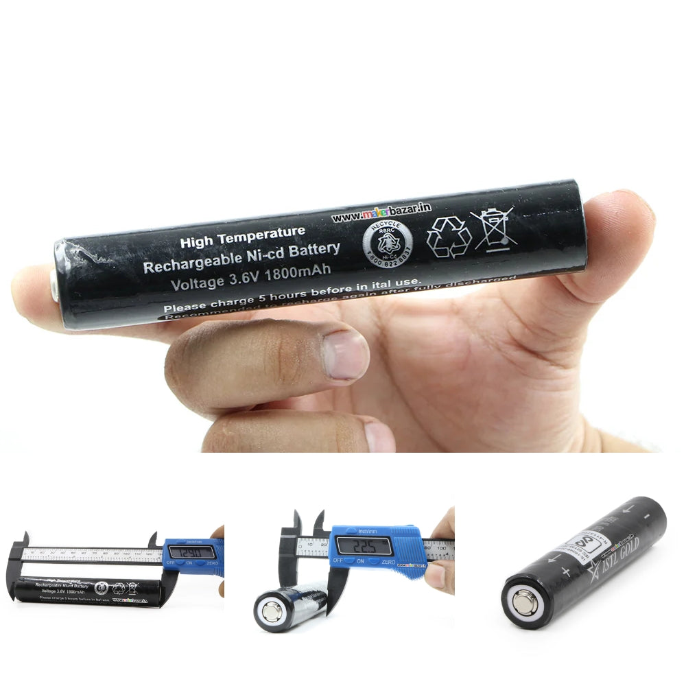 Generic: 3.6V Size-3SC Cell NiCd Rechargeable Battery with Button Top