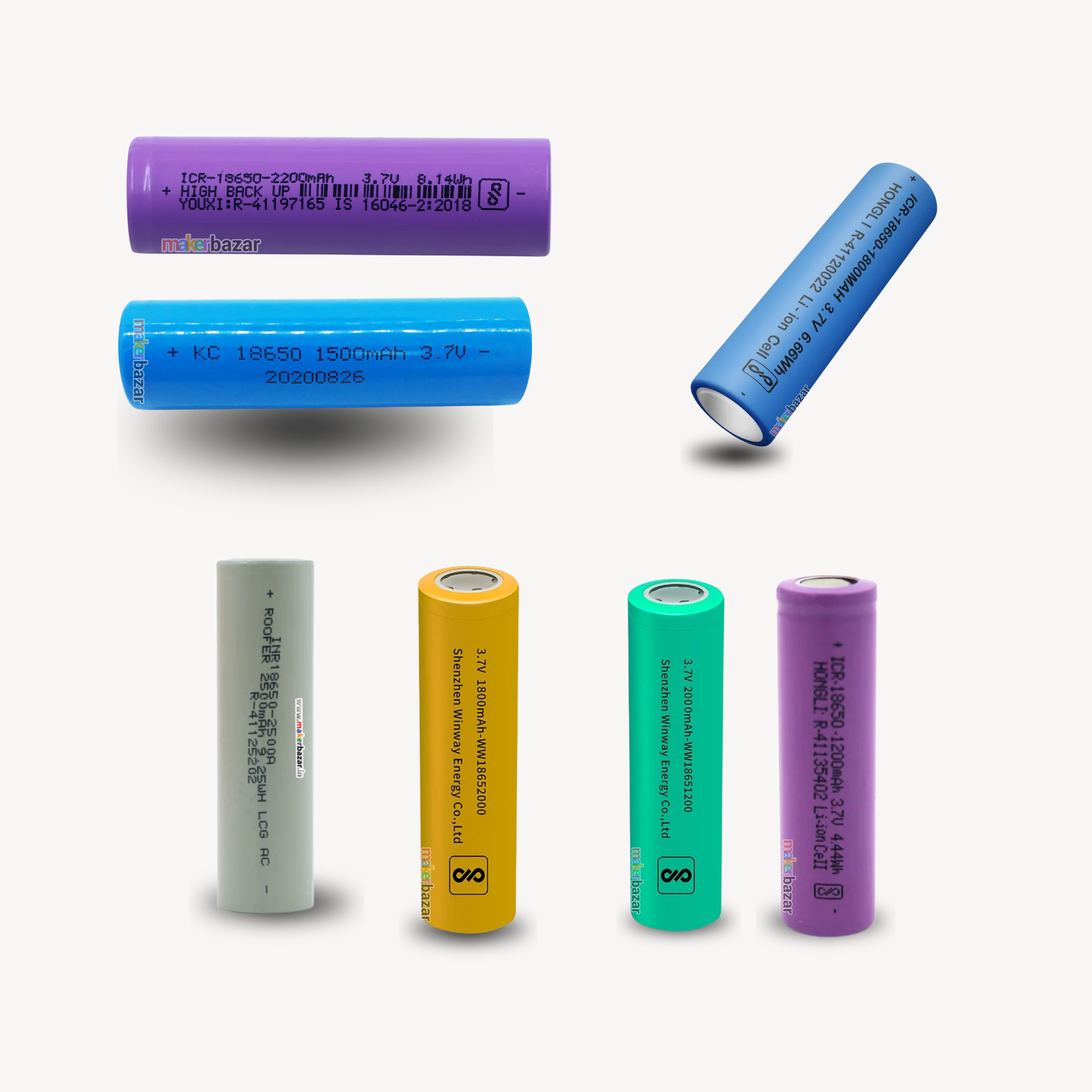 18650 3.7V Lithium-Ion Rechargeable Battery 1C