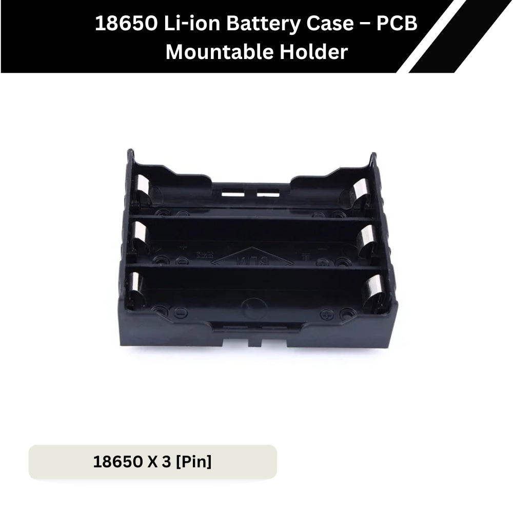 18650 Li-ion Battery Case Cell-Box PCB Mountable Holder