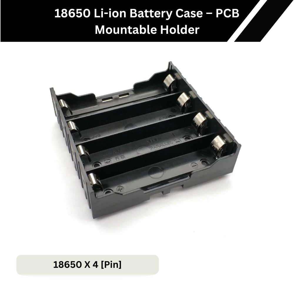 18650 Li-ion Battery Case Cell-Box PCB Mountable Holder