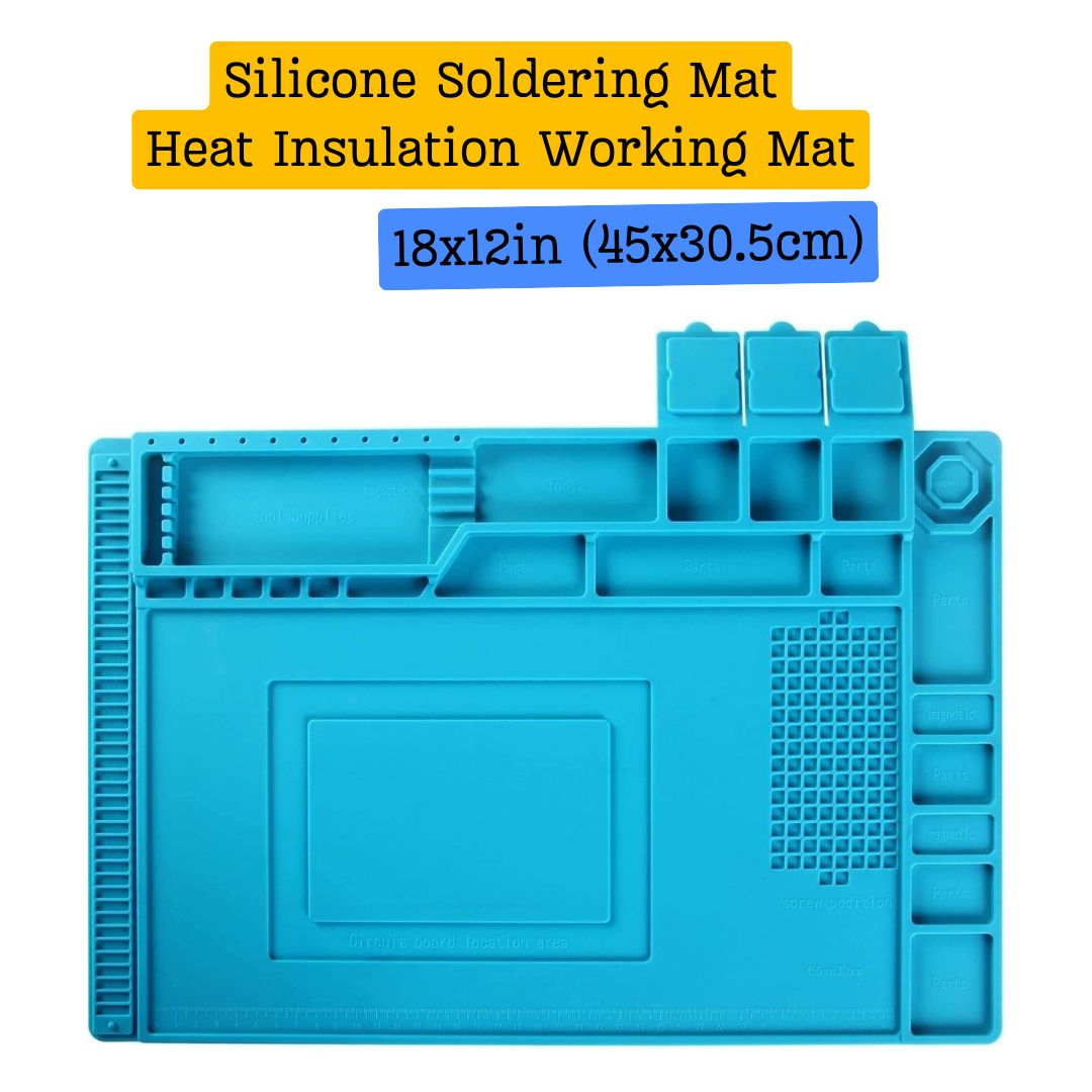 Heat Insulation Silicone Repair Mat – Anti-Static, Magnetic Workbench Mat