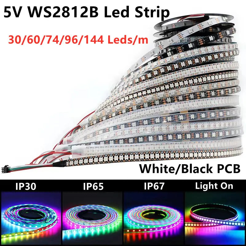 5-Volt WS2812B DC RGB Addressable LED Strips Roll