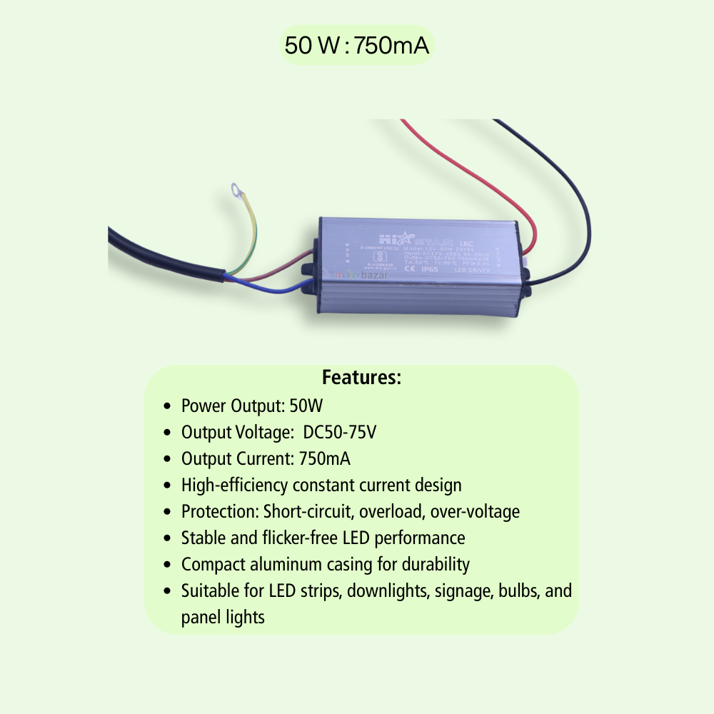 50W MCPCB LED Light Driver Modules