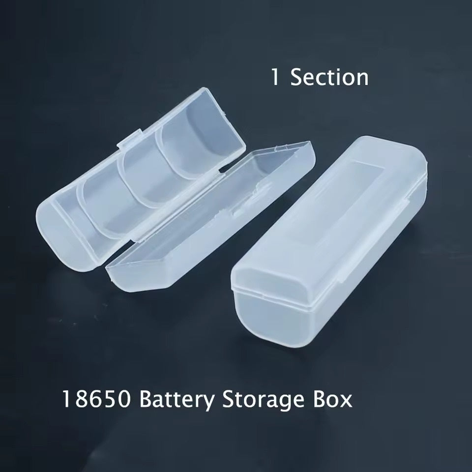 Portable Clear Plastic Storage Box for 18650 Batteries