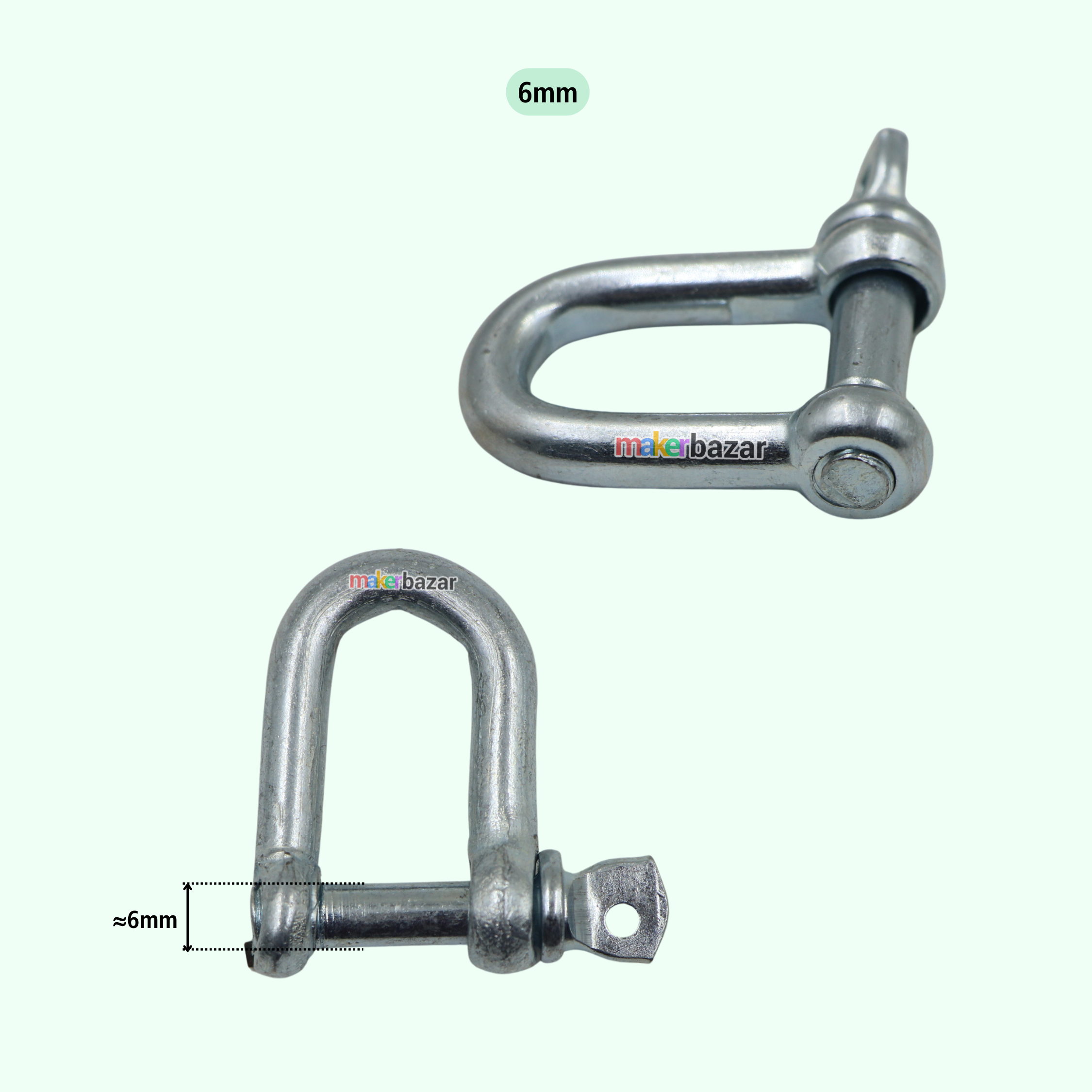 Galvanized Mild Steel Dee Shackle Screw-Pin
