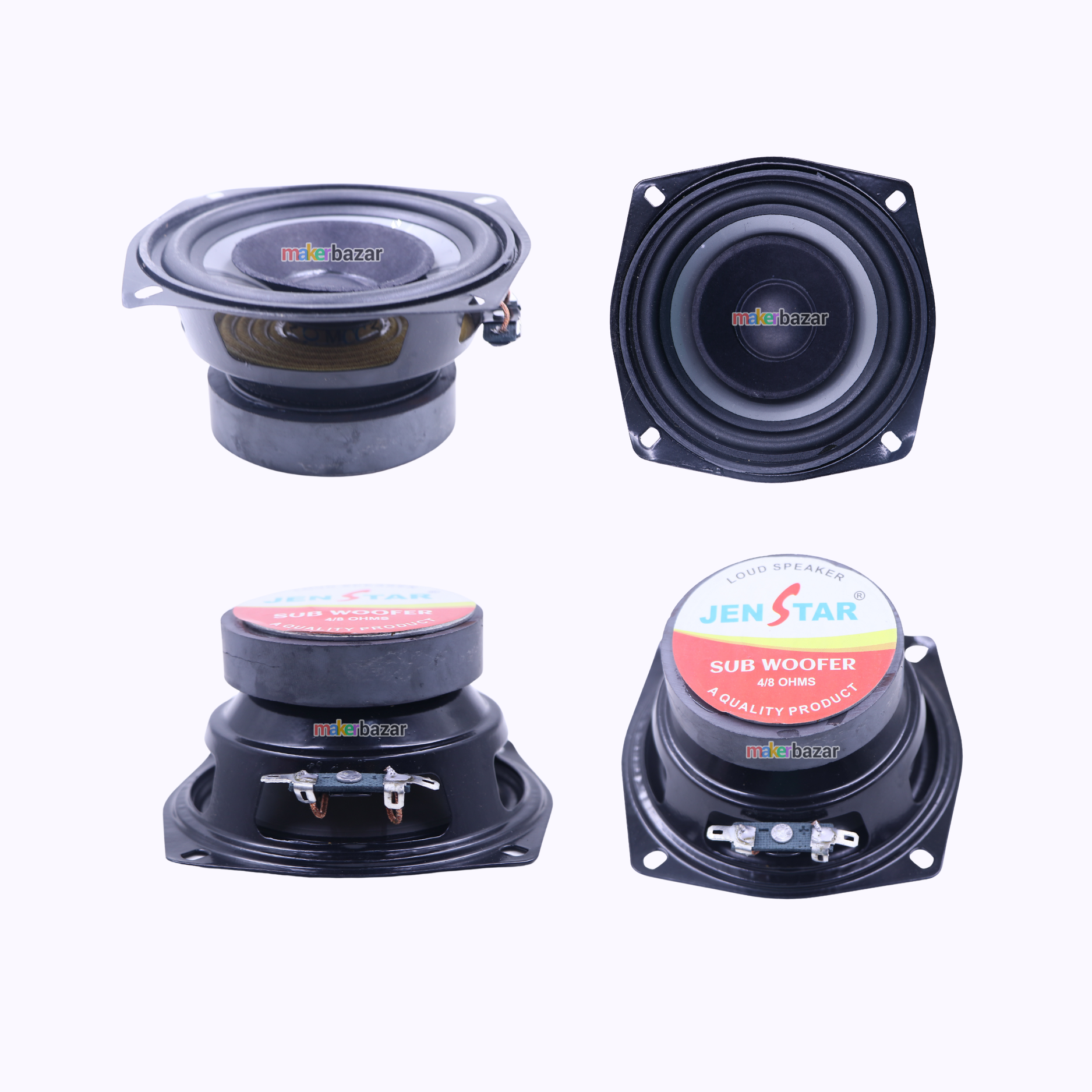 Jenstar: 4/8ohm 4inch Dual Subwoofer 20 Watt