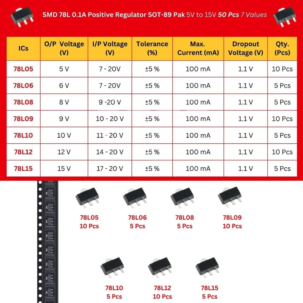 SMD 78 Linear Positive Voltage Regulator