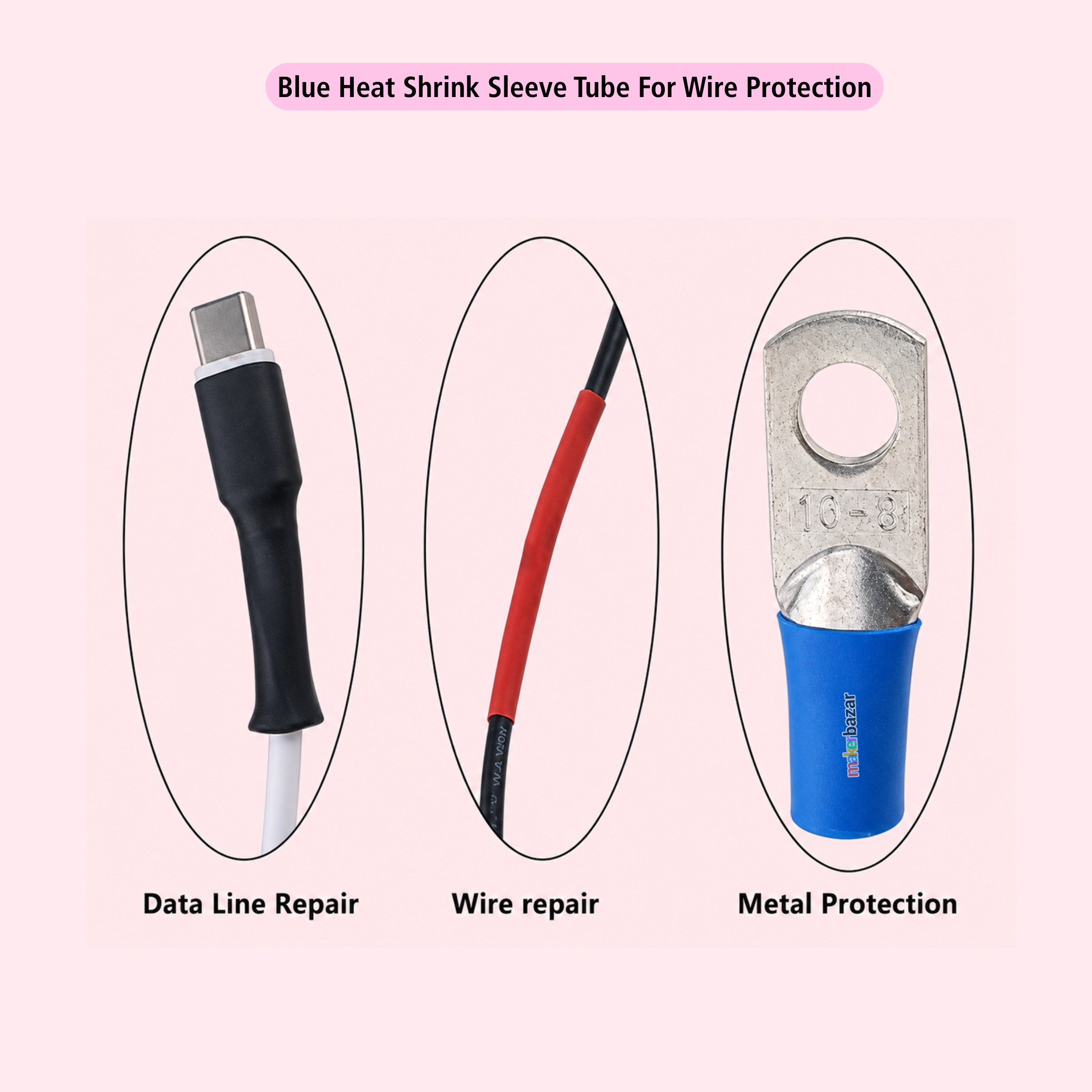Blue Heat Shrink Sleeve Tube For Wire Protection