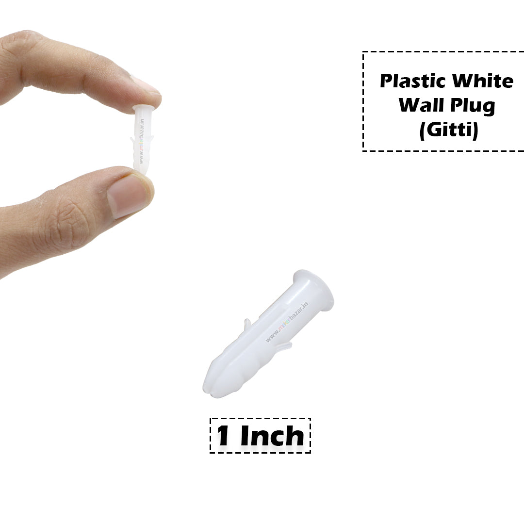 Plastic White Wall Plug (Gitti)