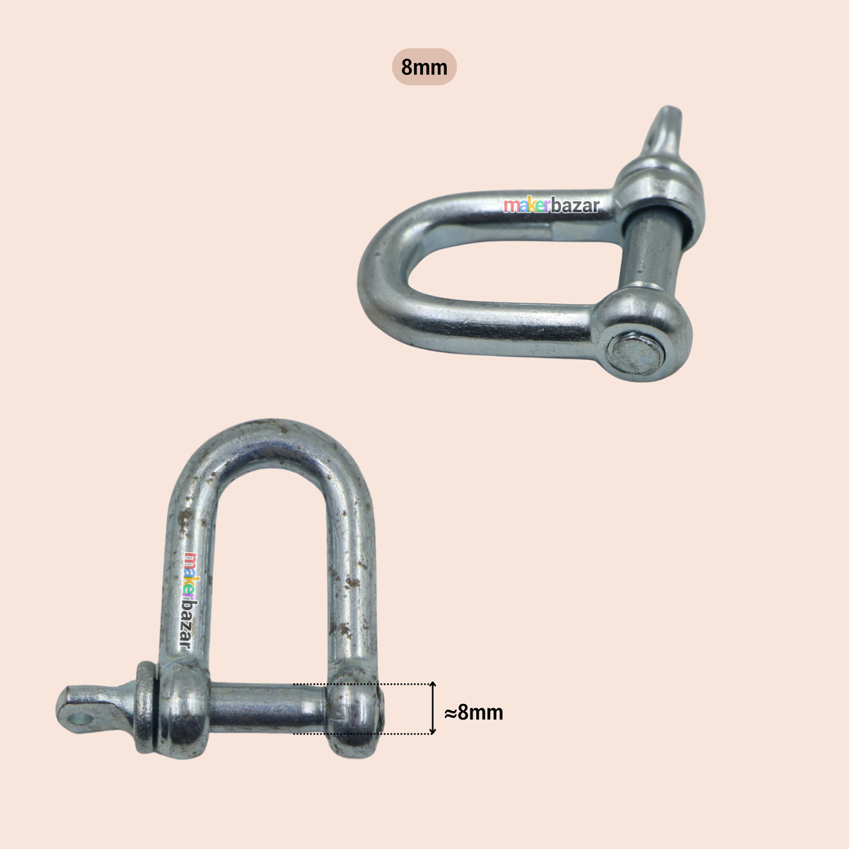 Galvanized Mild Steel Dee Shackle Screw-Pin