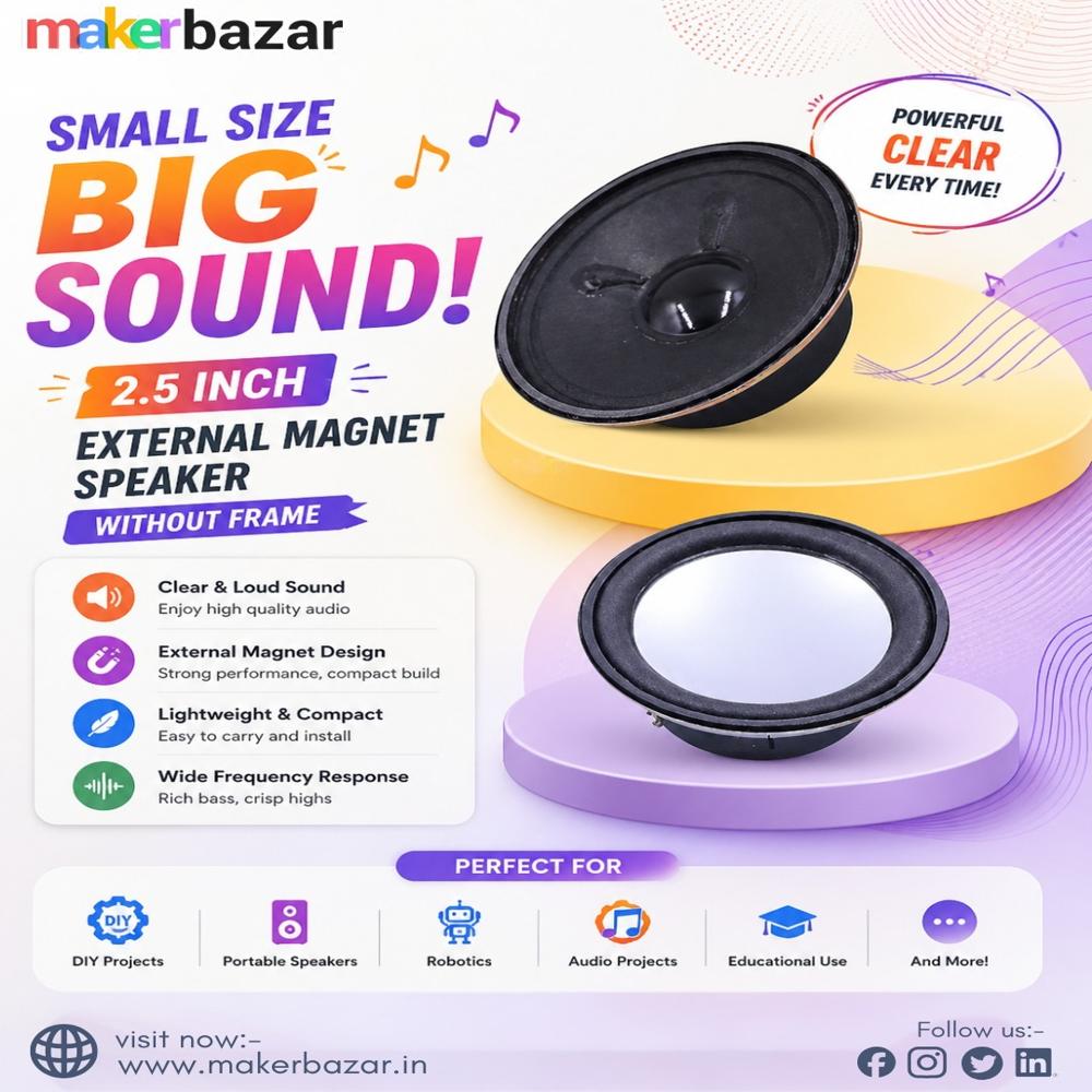 2.5 Inch External Magnet Speaker Without Frame