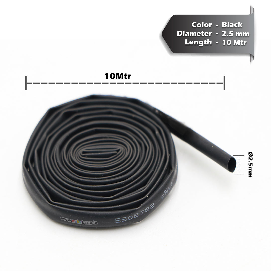 Black Heat Shrink Sleeve Tube For Wire Protection