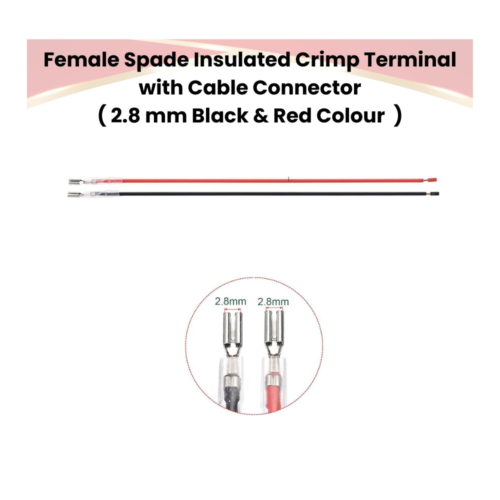 Female Spade Insulated Crimp Terminal with Cable Connector