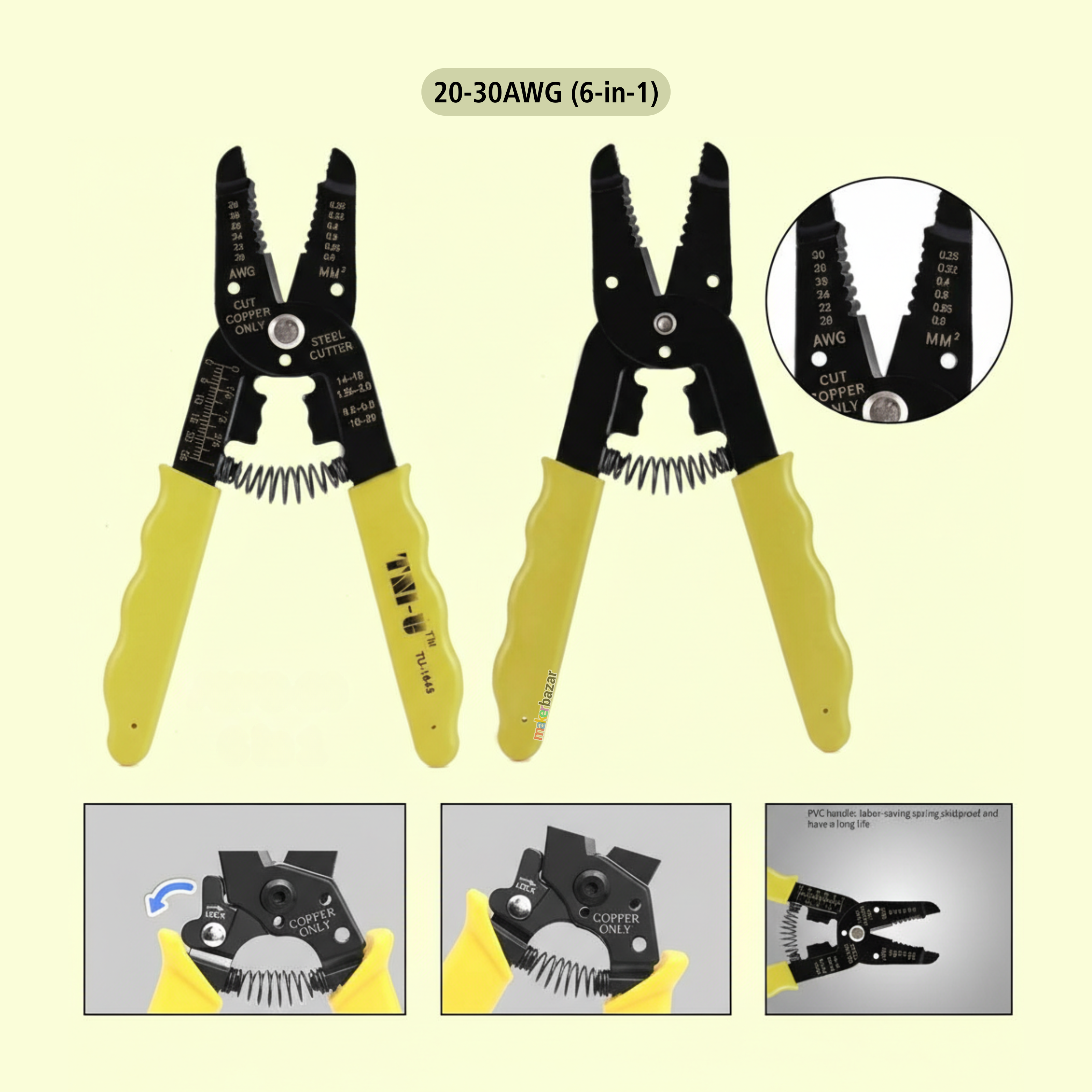 Multifunctional Wire Stripper Cable Cutter Crimping Tool
