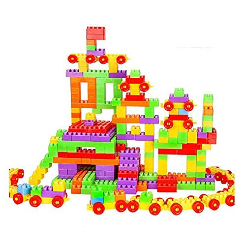 200 Piece Building Blocks for Kids with Wheel Blocks Game Toy Set